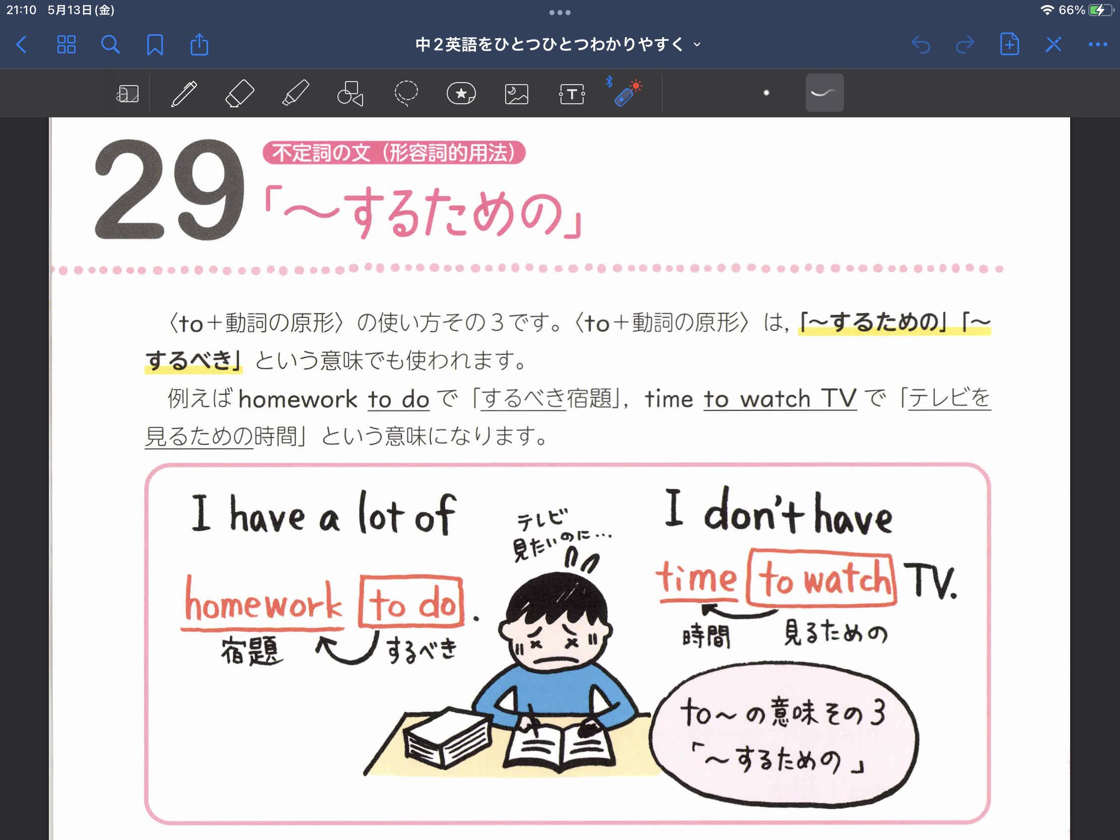 中2英語をひとつひとつわかりやすく 改訂版 不定詞 形容詞的用法 ハルヨン